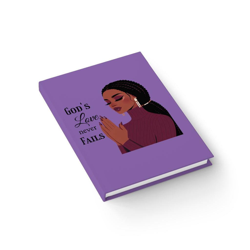 Spiritual Journal - "God's Love never Fails" | Faith Reflection, Prayer Log, Inspirational Notebook, Gifts for Her, Christian Devotional