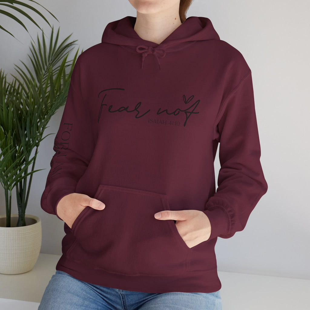 Fear Not Inspirational Hooded Sweatshirt, Cozy Gift for Friends, Unisex Hoodie for Inspiration, Motivational Apparel, Faith-Based Sweatshirt