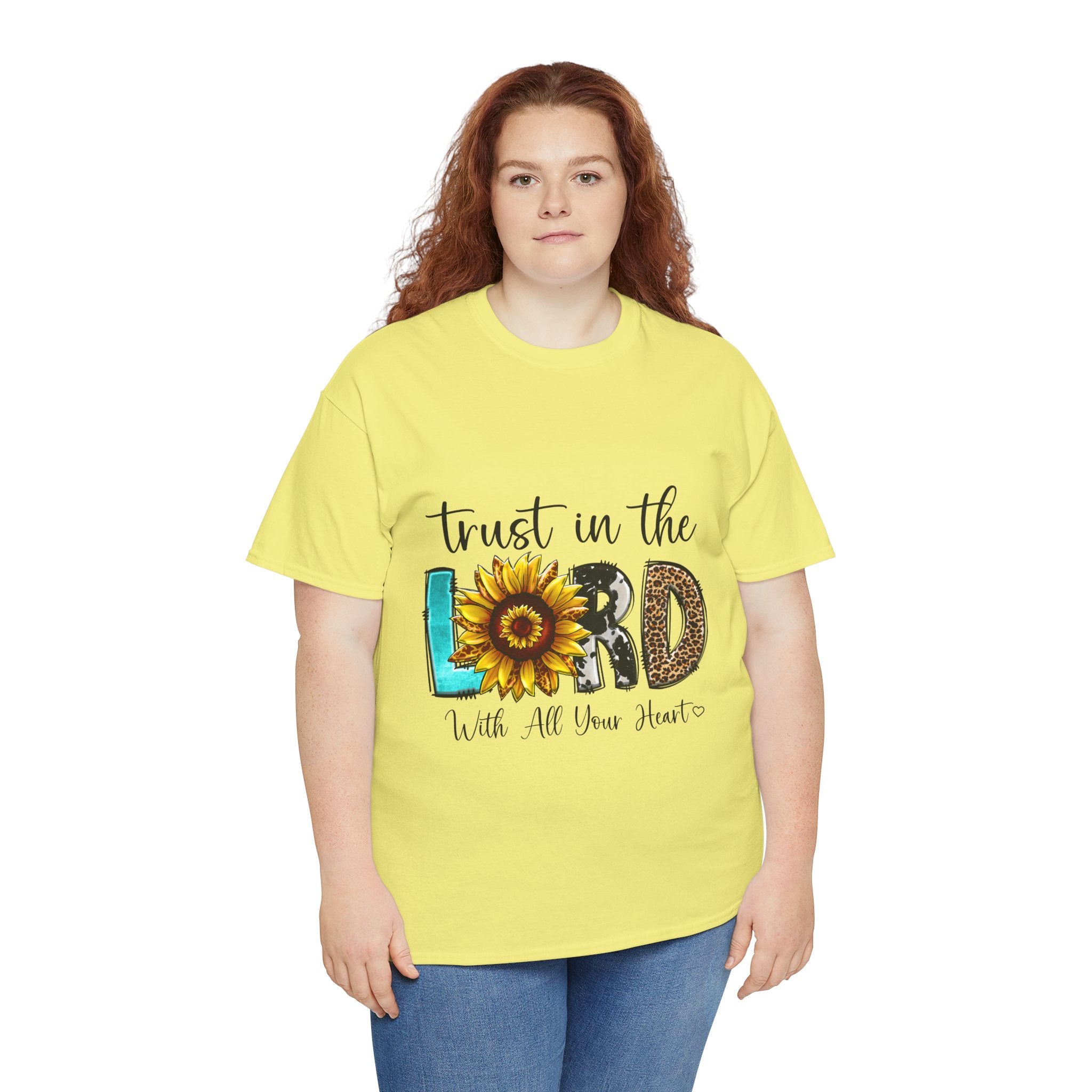 Trust in the Lord Unisex Heavy Cotton Tee, Spiritual T-Shirt, Faith Apparel, Gift for Believers, Inspirational Daily Wear