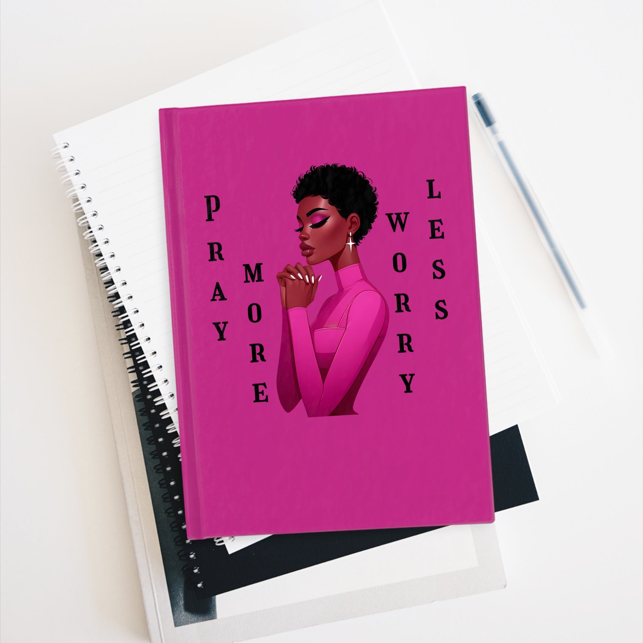 Empowering Prayer Journal - Pray More Worry Less, Wellness Journal, Inspirational Notebook, Gift for Her, Self-Care Planner