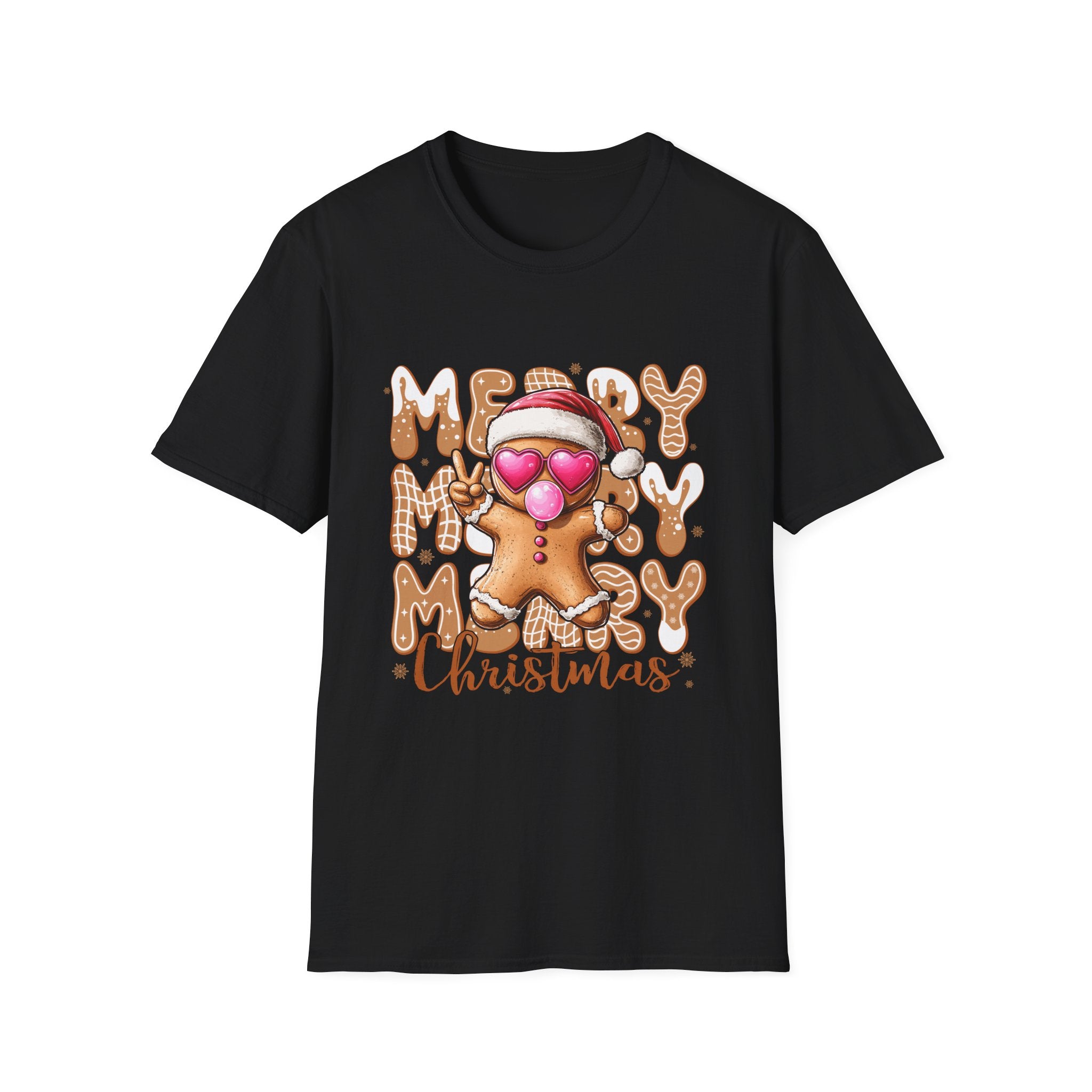 Merry Gingerbread Christmas T-Shirt, Cute Holiday Tee, Unisex Christmas Shirt, Festive Gift, Winter Apparel