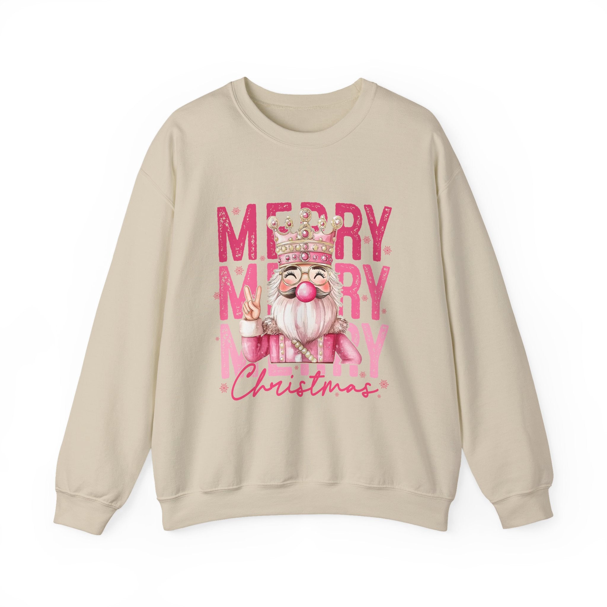 Merry Christmas Sweatshirt, Cozy Crew Neck, Holiday Gift, Unisex Apparel, Festive Fashion, Winter Wardrobe
