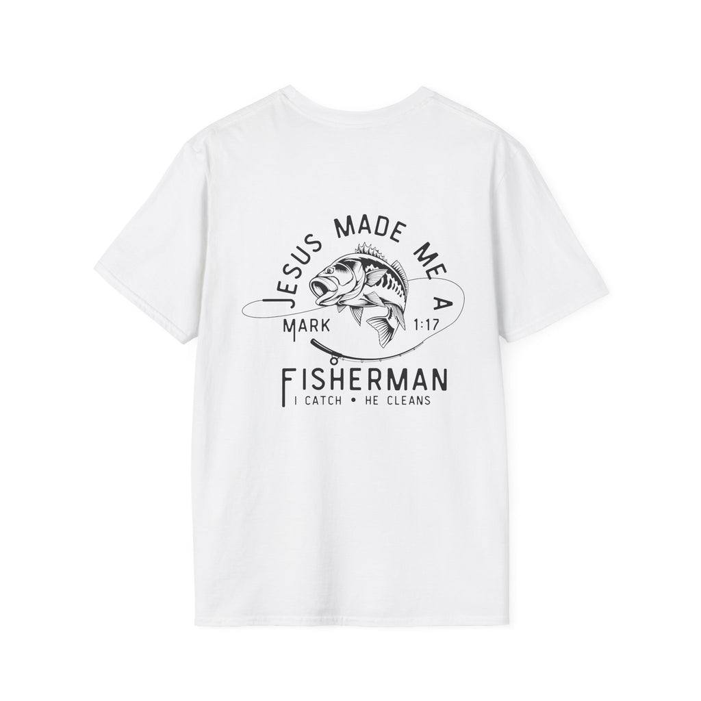 Christian Fisherman T-Shirt, Fishing Apparel, Bible Verse Tee, Spiritual Gift, Unisex Wear, Christian Gifts, Gift for Dad