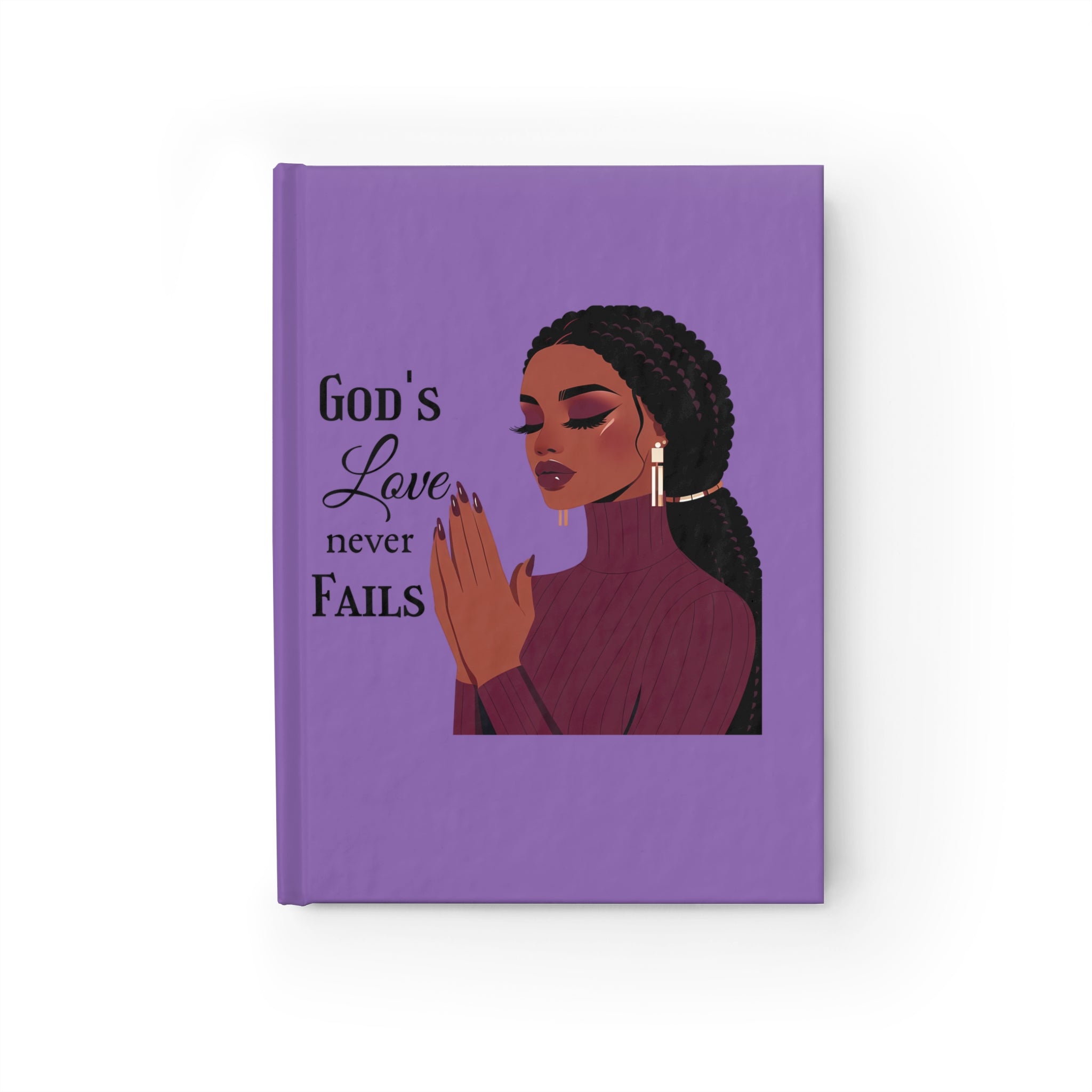 Spiritual Journal - "God's Love never Fails" | Faith Reflection, Prayer Log, Inspirational Notebook, Gifts for Her, Christian Devotional