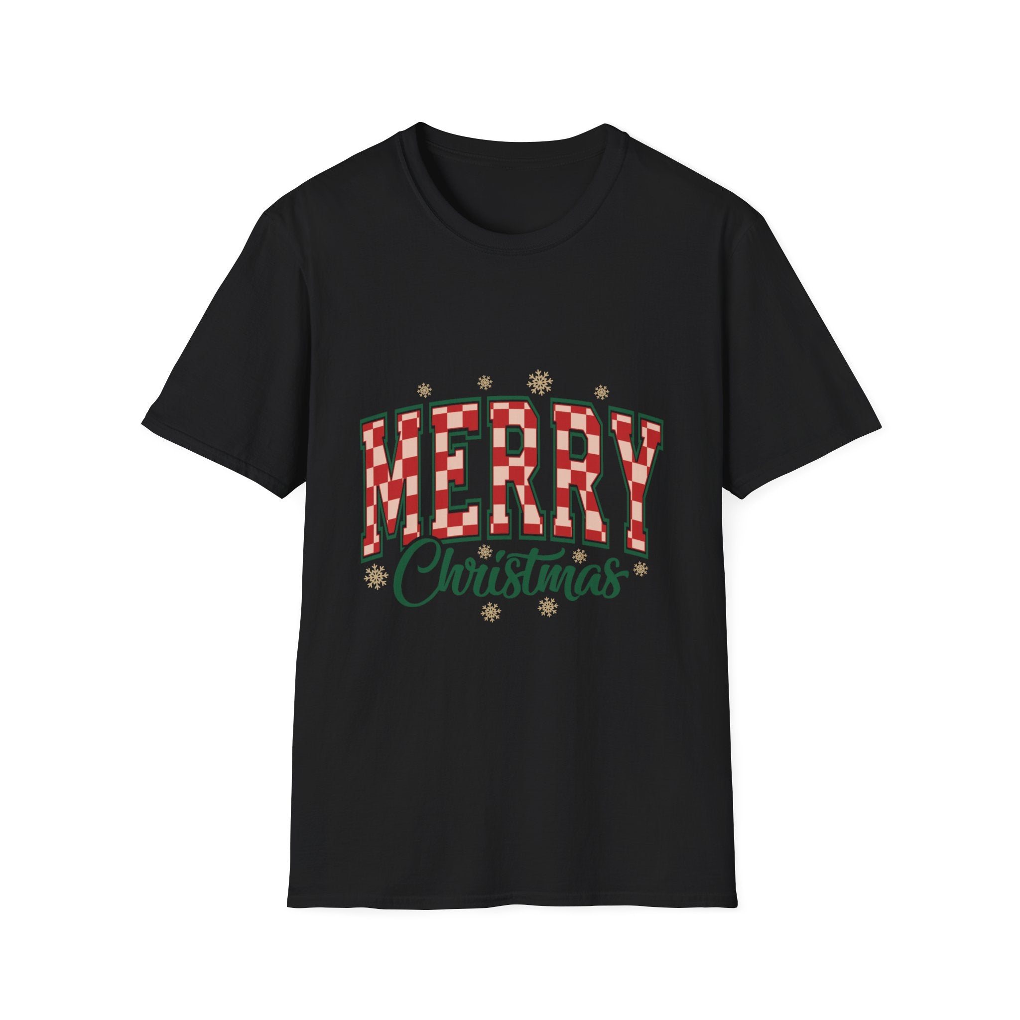Merry Christmas Unisex Softstyle T-Shirt, Holiday Tee, Festive Apparel, Gifts for Him/Her, Christmas Party, Seasonal Wear