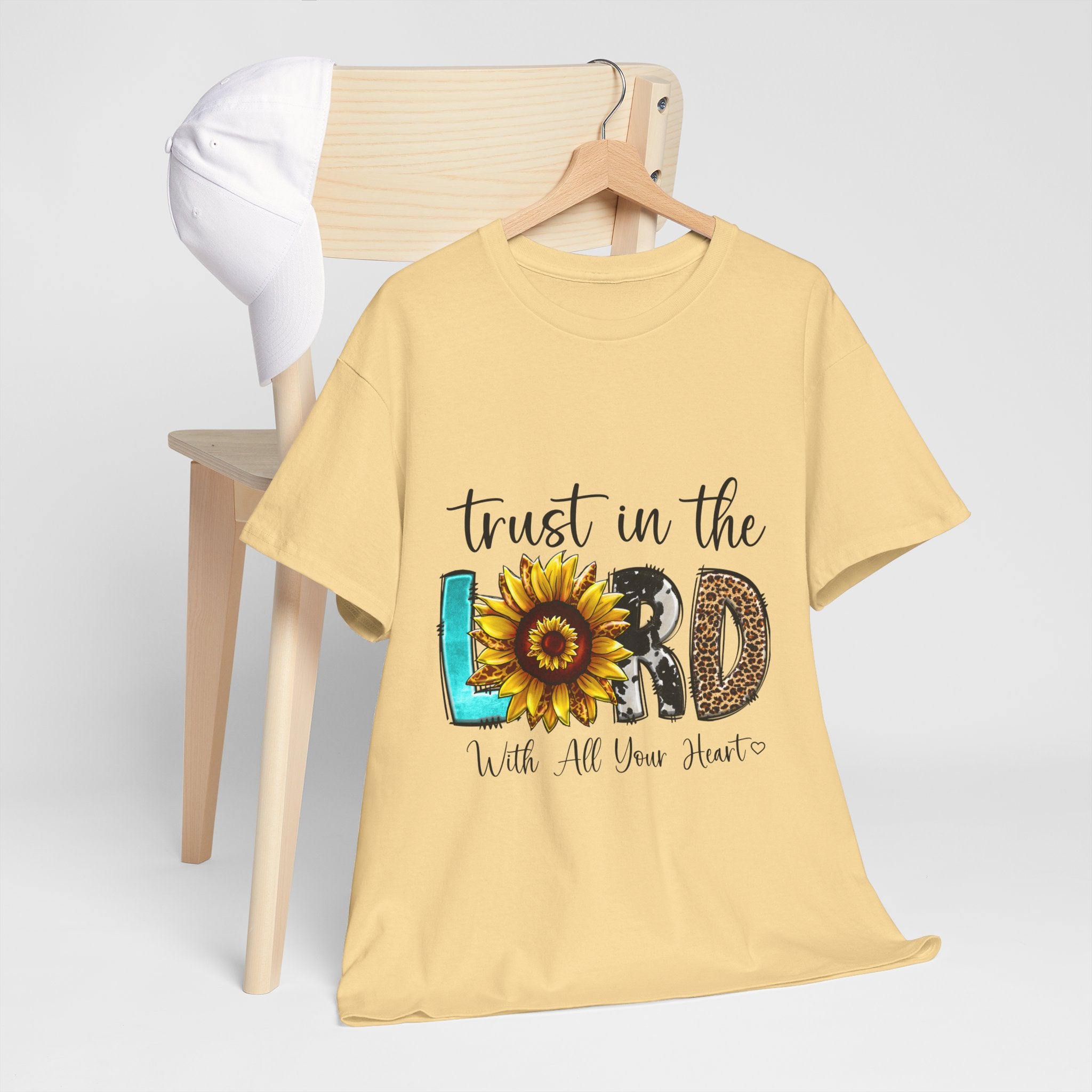 Trust in the Lord Unisex Heavy Cotton Tee, Spiritual T-Shirt, Faith Apparel, Gift for Believers, Inspirational Daily Wear