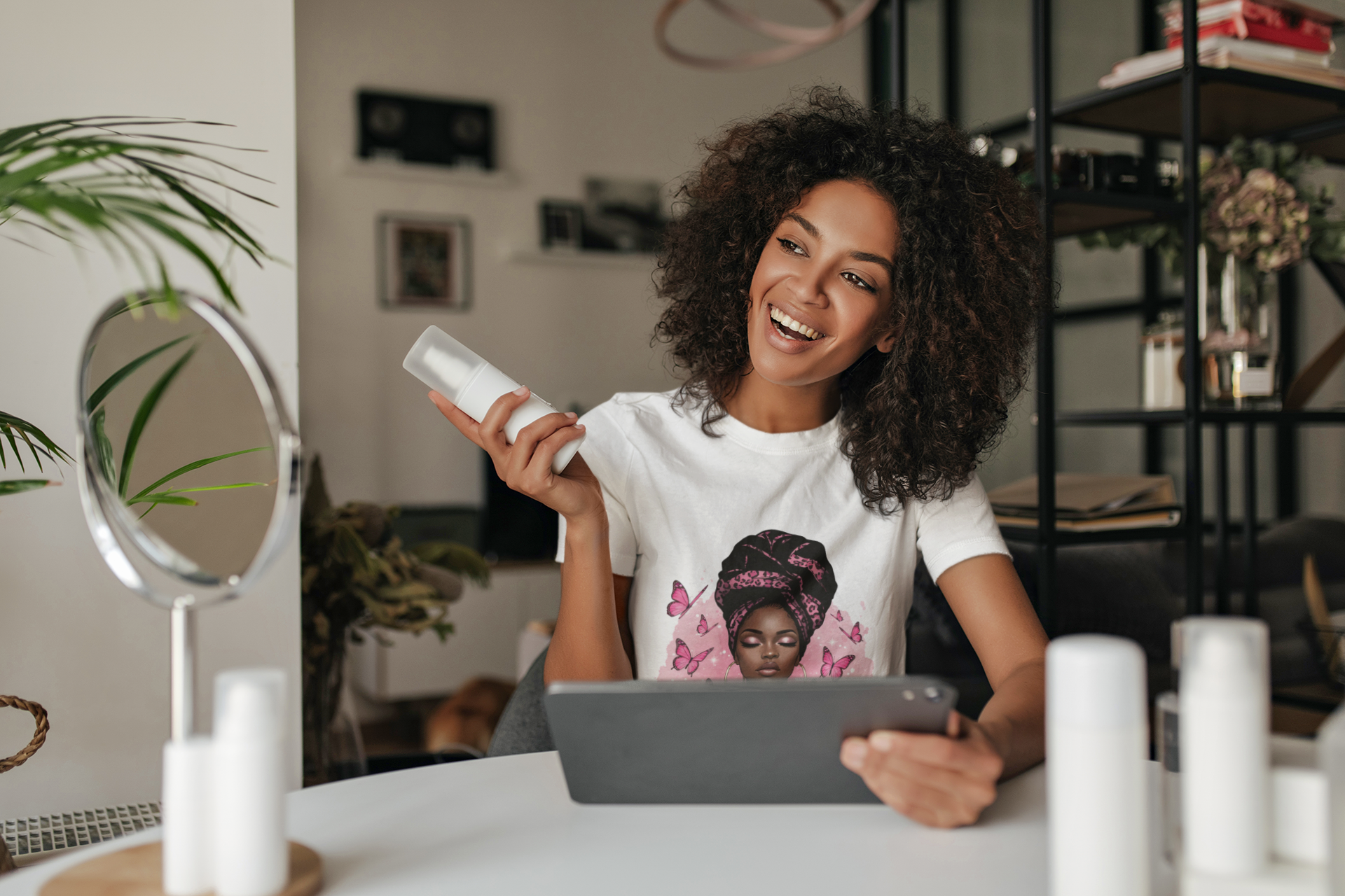 Think Pink Statement Tee - Celebrate You, and others  Butterfly Art, Fashion for All, Perfect Gift for Her,  Everyday Wear October Breast Cancer Awareness