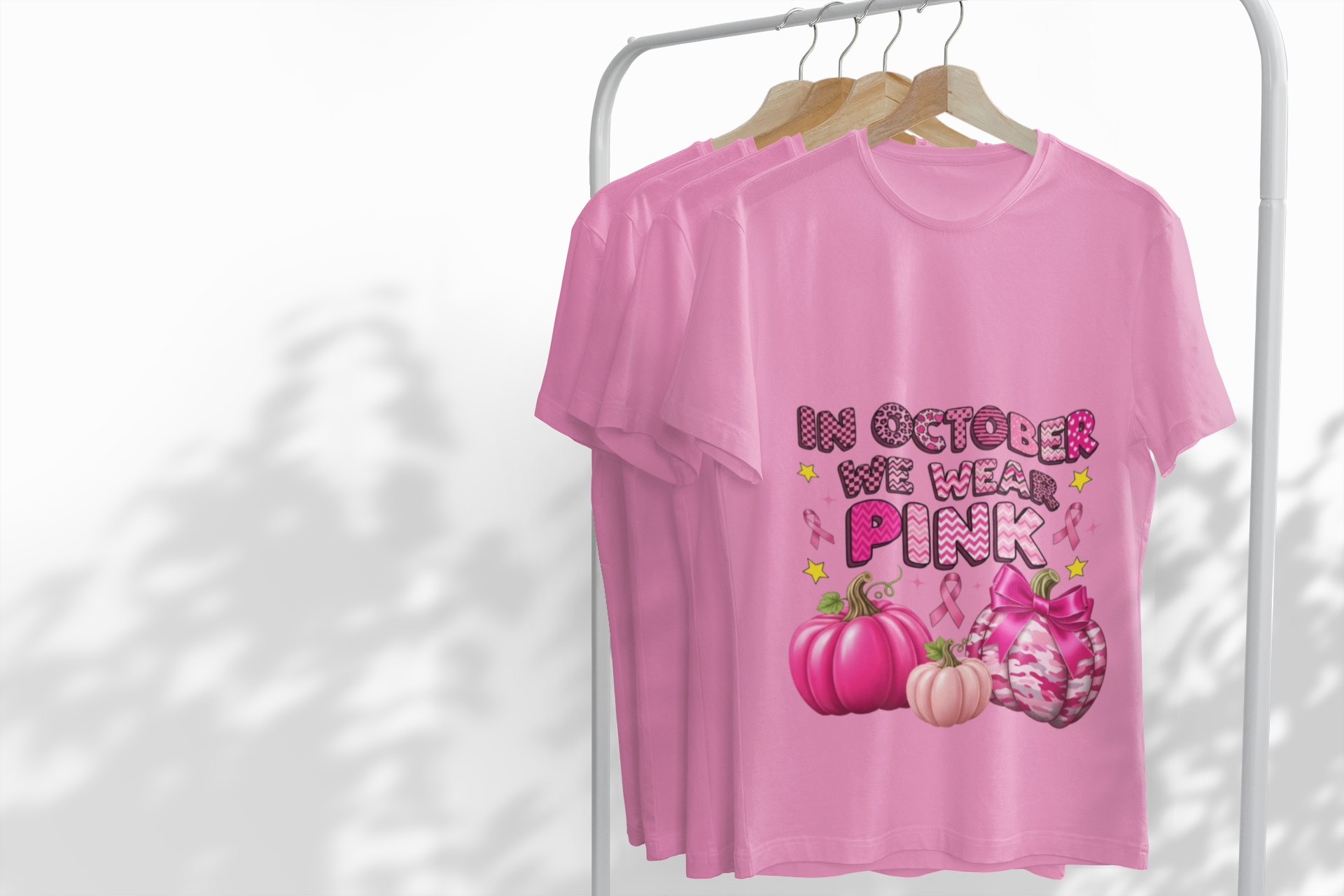 October Pink Awareness T-Shirt, Breast Cancer Awareness Shirt, Unisex Softstyle Tee, Gift for Supporters, Halloween Charity Shirt
