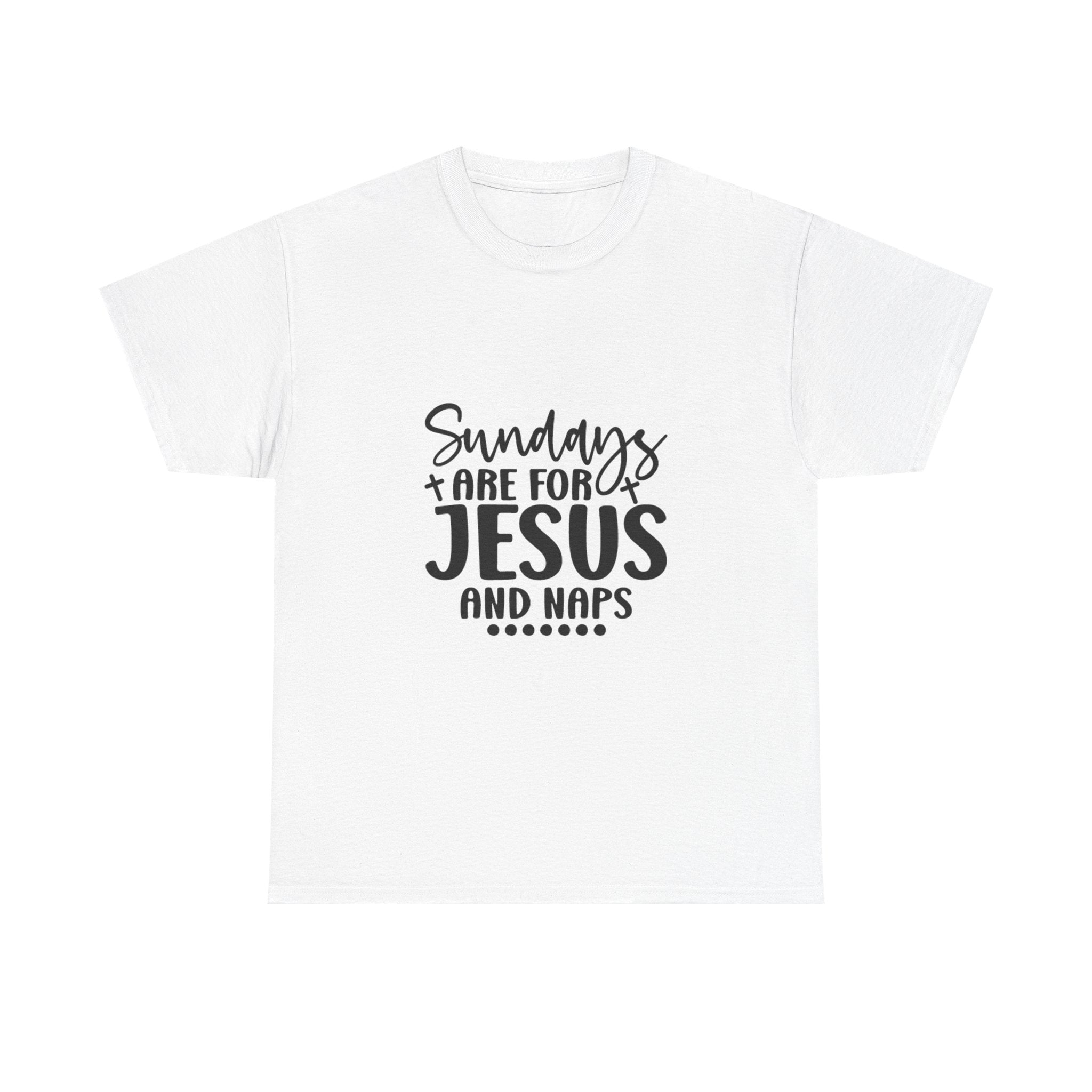 Jesus and Naps Tee, Funny Sunday T-Shirt, Christian Gift, Faith-Based Apparel, Relaxation Shirt, Unisex Cotton Top
