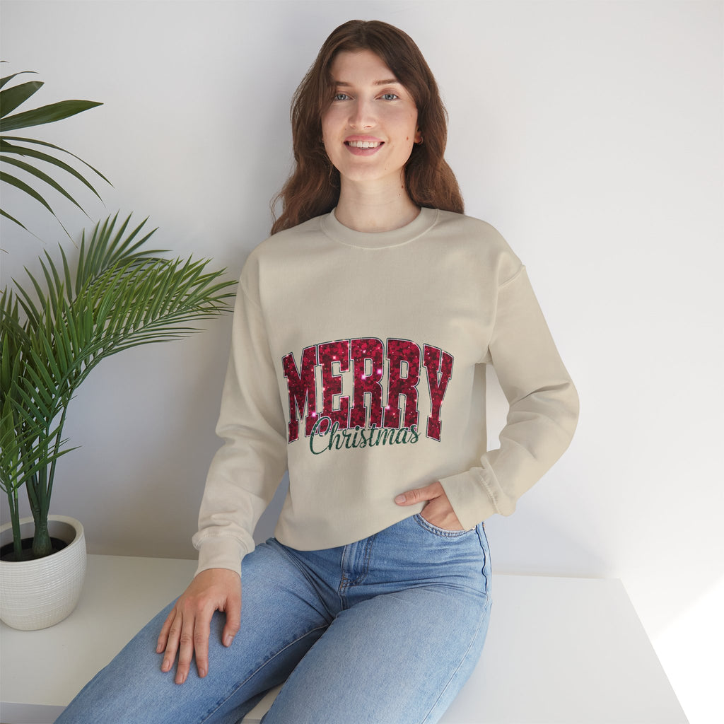 Merry Christmas Sweatshirt, Cozy Holiday Crewneck, Festive Unisex Pullover, Winter Warmth, Gift for Him/Her