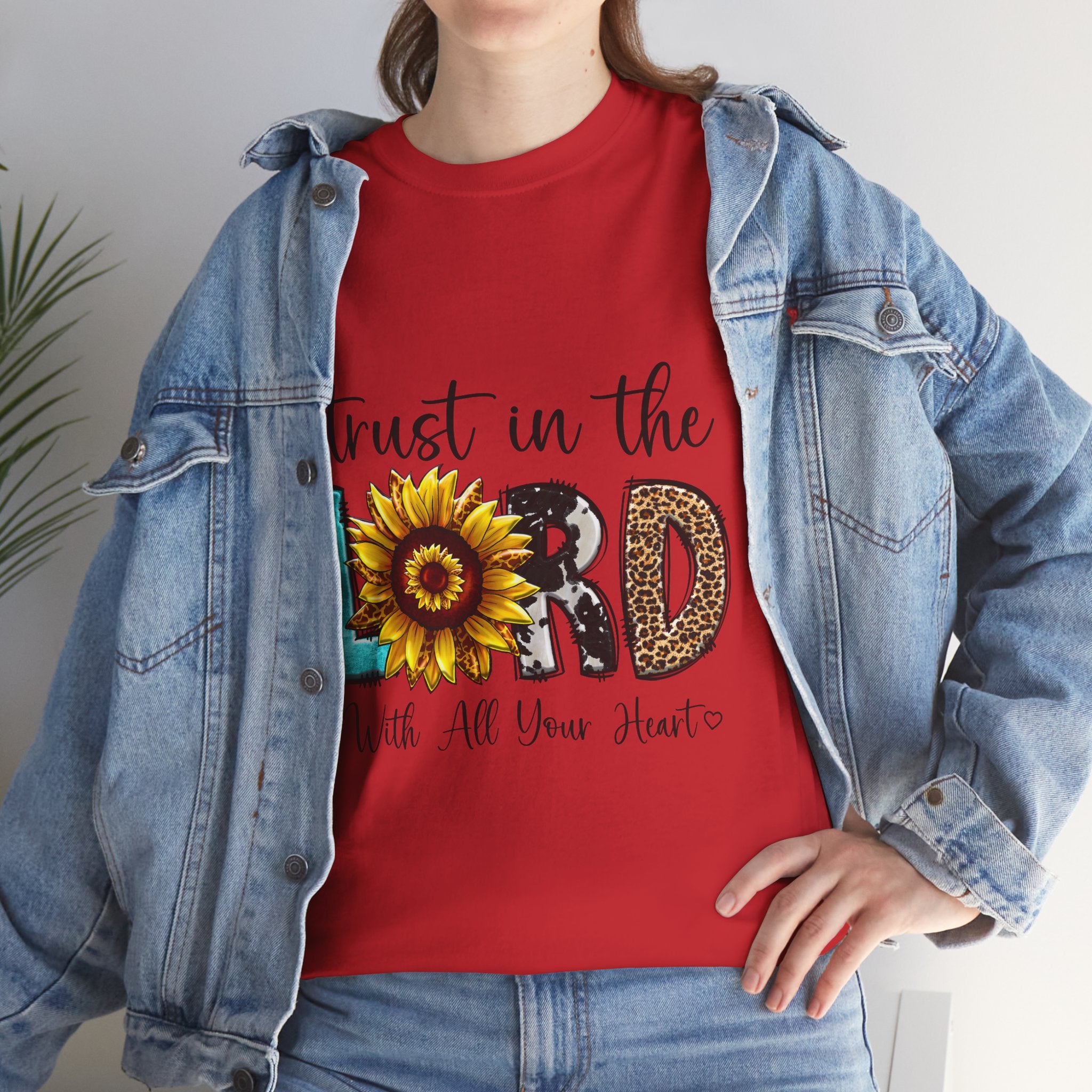 Trust in the Lord Unisex Heavy Cotton Tee, Spiritual T-Shirt, Faith Apparel, Gift for Believers, Inspirational Daily Wear