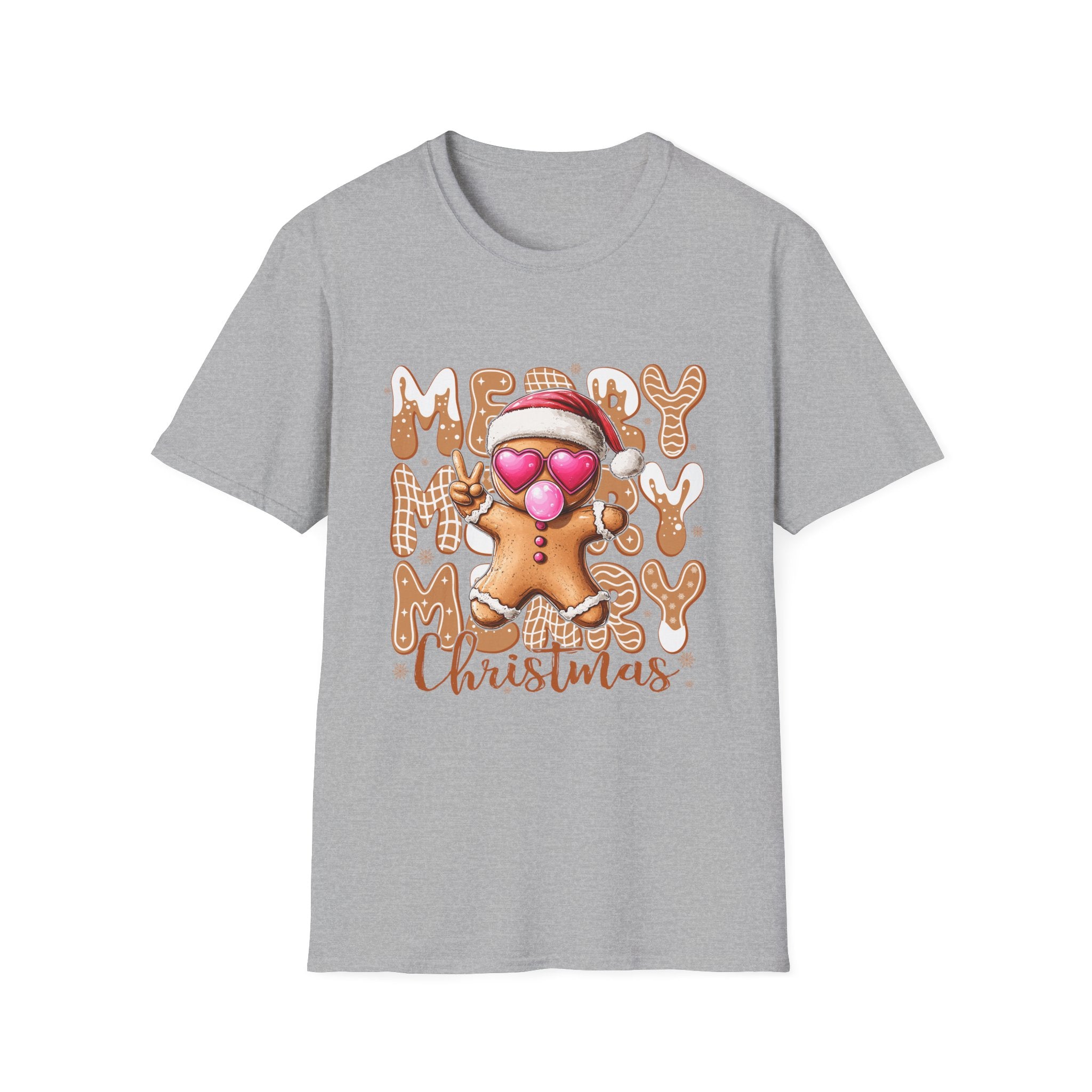Merry Gingerbread Christmas T-Shirt, Cute Holiday Tee, Unisex Christmas Shirt, Festive Gift, Winter Apparel