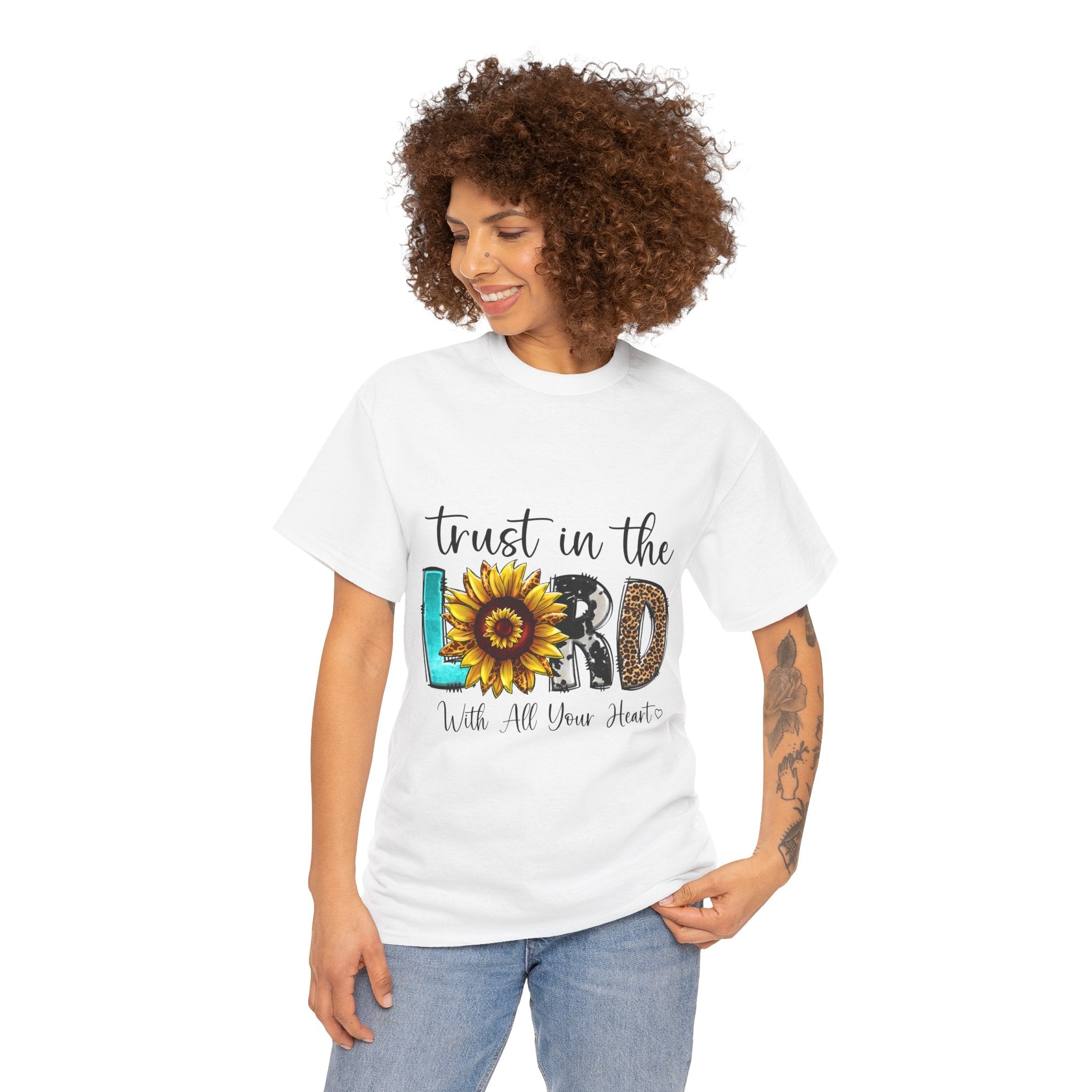 Trust in the Lord Unisex Heavy Cotton Tee, Spiritual T-Shirt, Faith Apparel, Gift for Believers, Inspirational Daily Wear