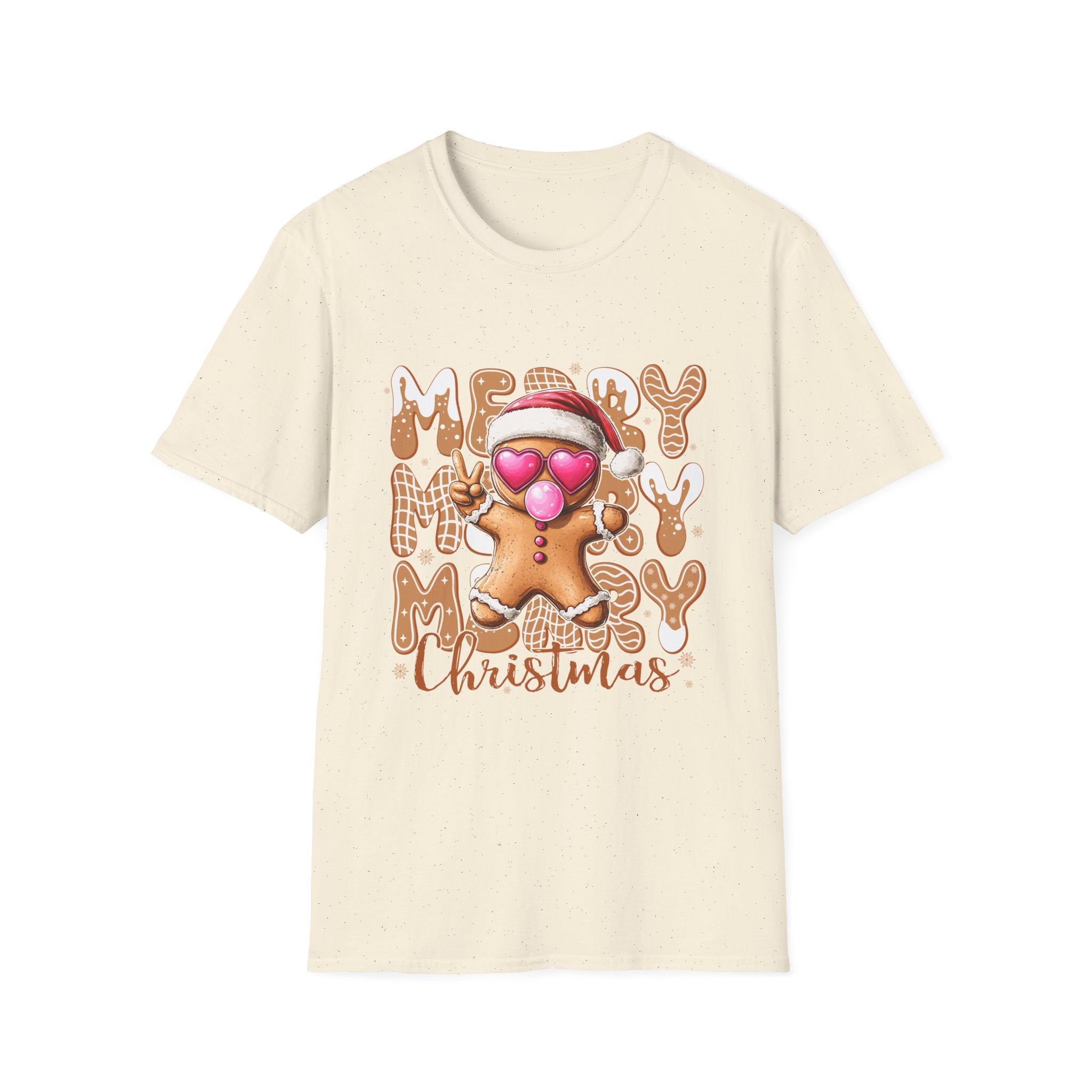 Merry Gingerbread Christmas T-Shirt, Cute Holiday Tee, Unisex Christmas Shirt, Festive Gift, Winter Apparel