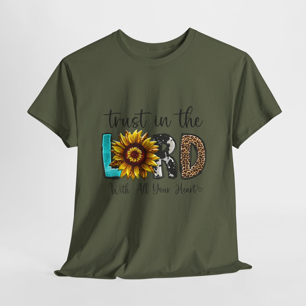 Trust in the Lord Unisex Heavy Cotton Tee, Spiritual T-Shirt, Faith Apparel, Gift for Believers, Inspirational Daily Wear