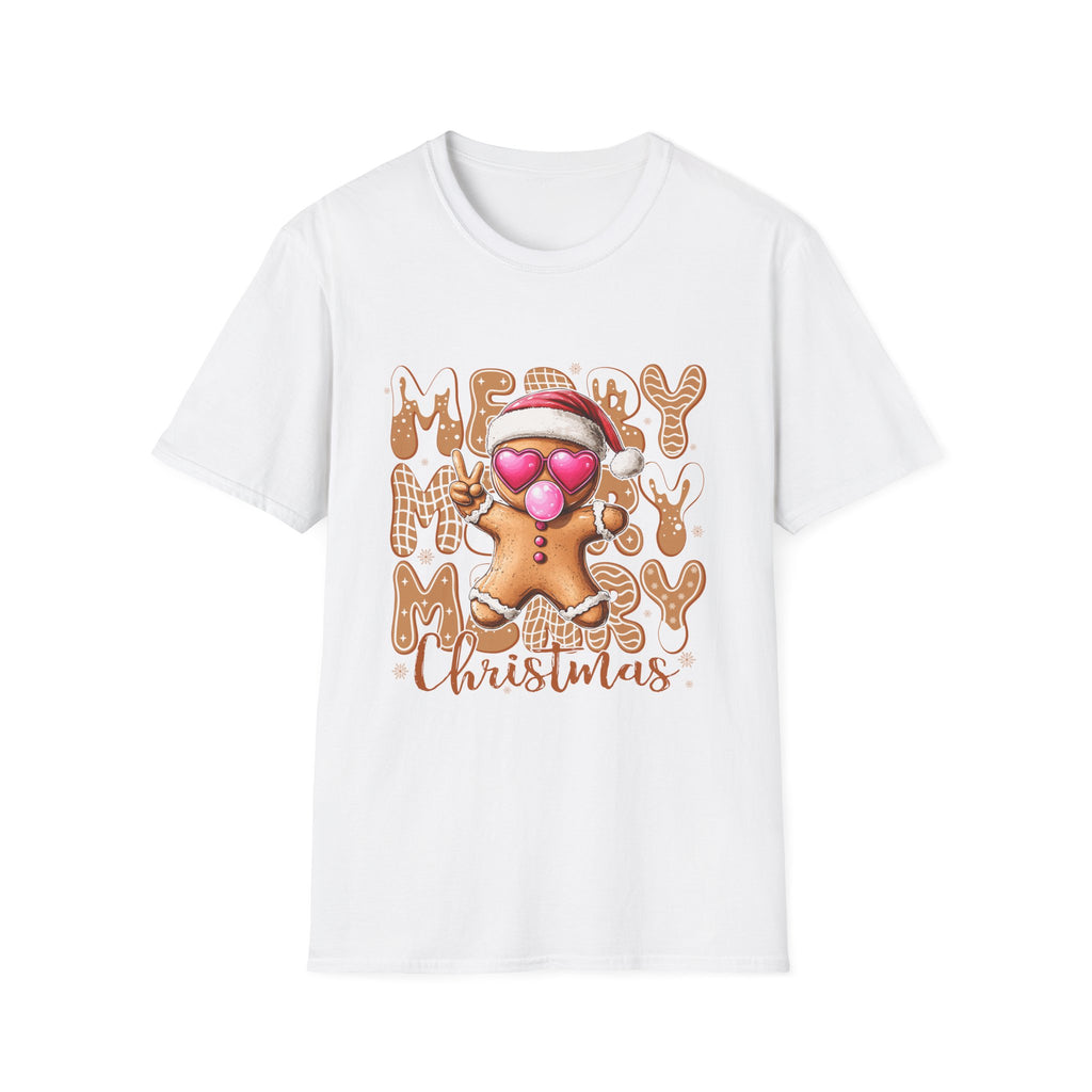 Merry Gingerbread Christmas T-Shirt, Cute Holiday Tee, Unisex Christmas Shirt, Festive Gift, Winter Apparel
