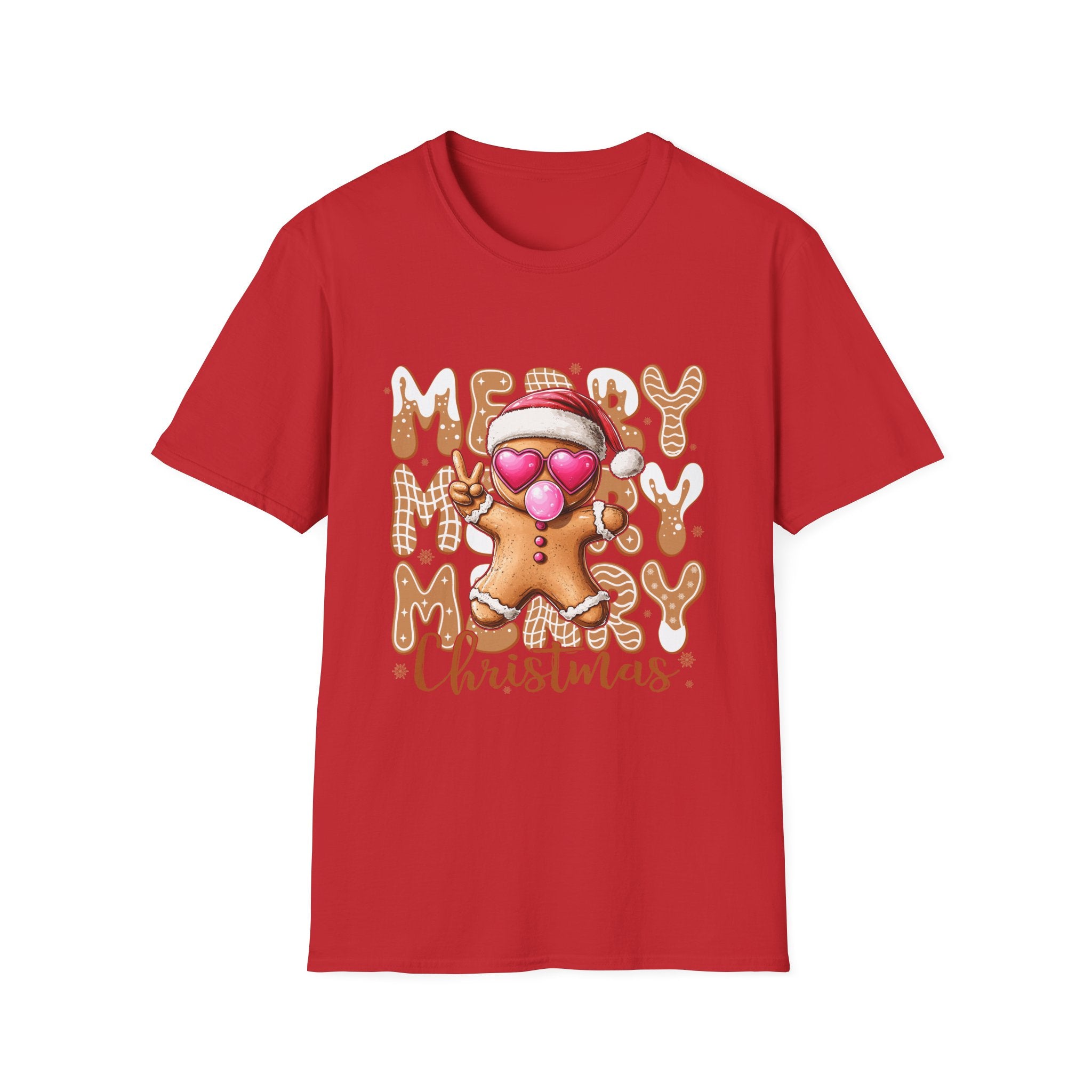 Merry Gingerbread Christmas T-Shirt, Cute Holiday Tee, Unisex Christmas Shirt, Festive Gift, Winter Apparel