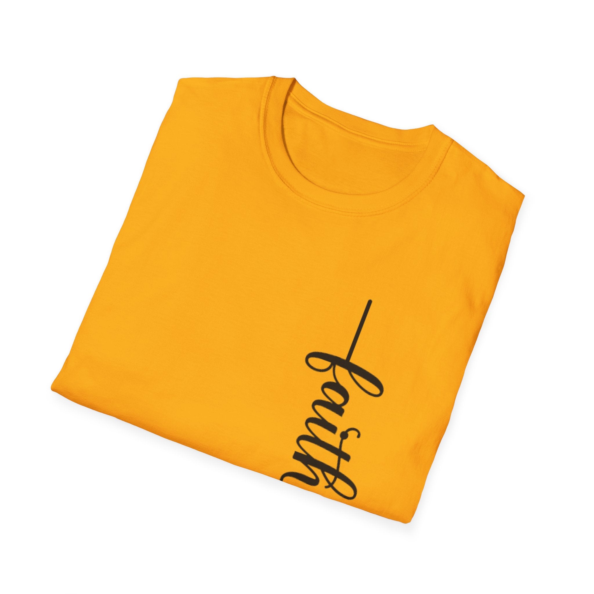 Faith Graphic Unisex Softstyle T-Shirt, Inspirational Quote Tee, Casual Everyday Wear, Gift for Friends, Faith-Based Apparel