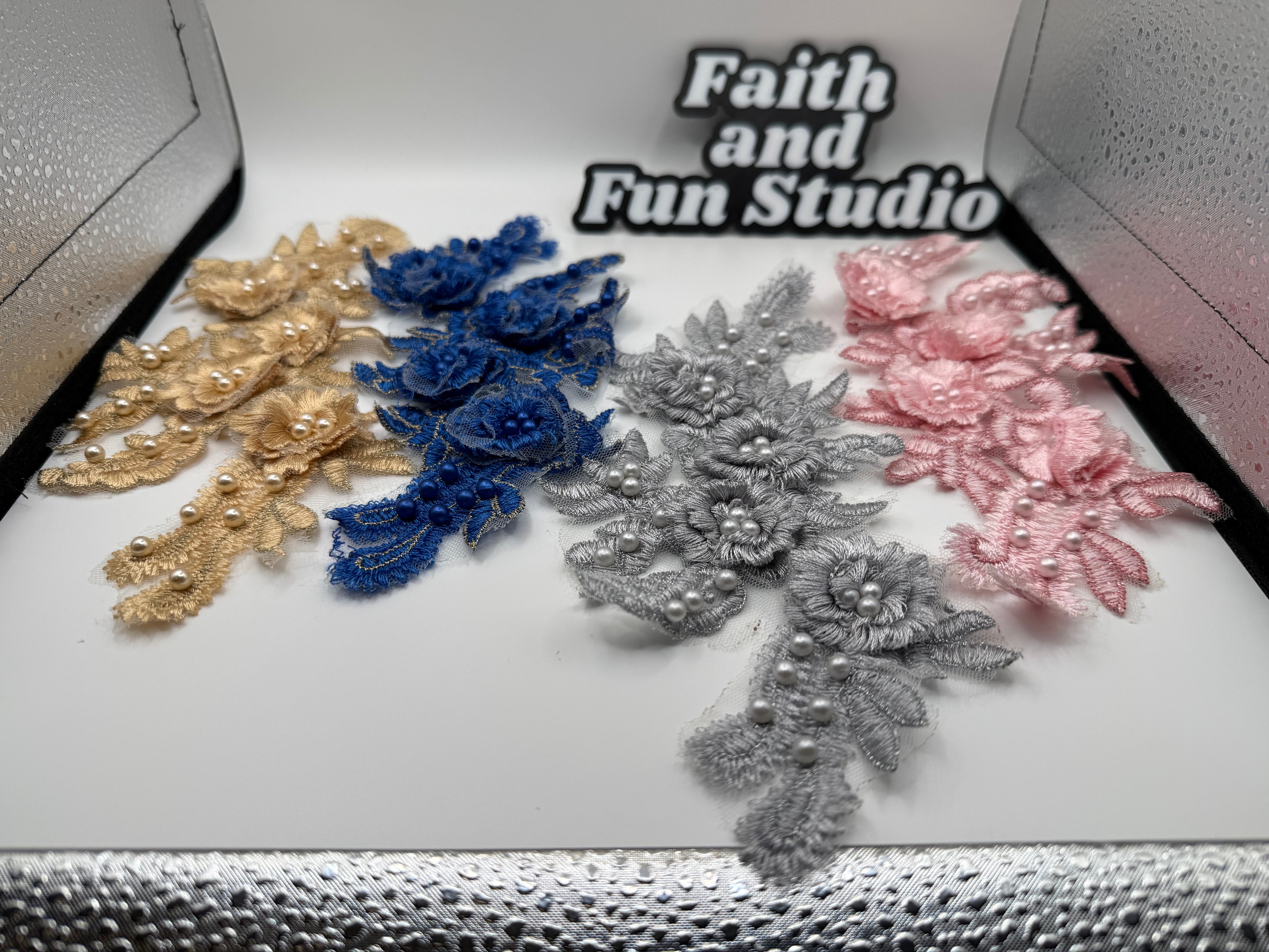 Pearl and Lace Applique