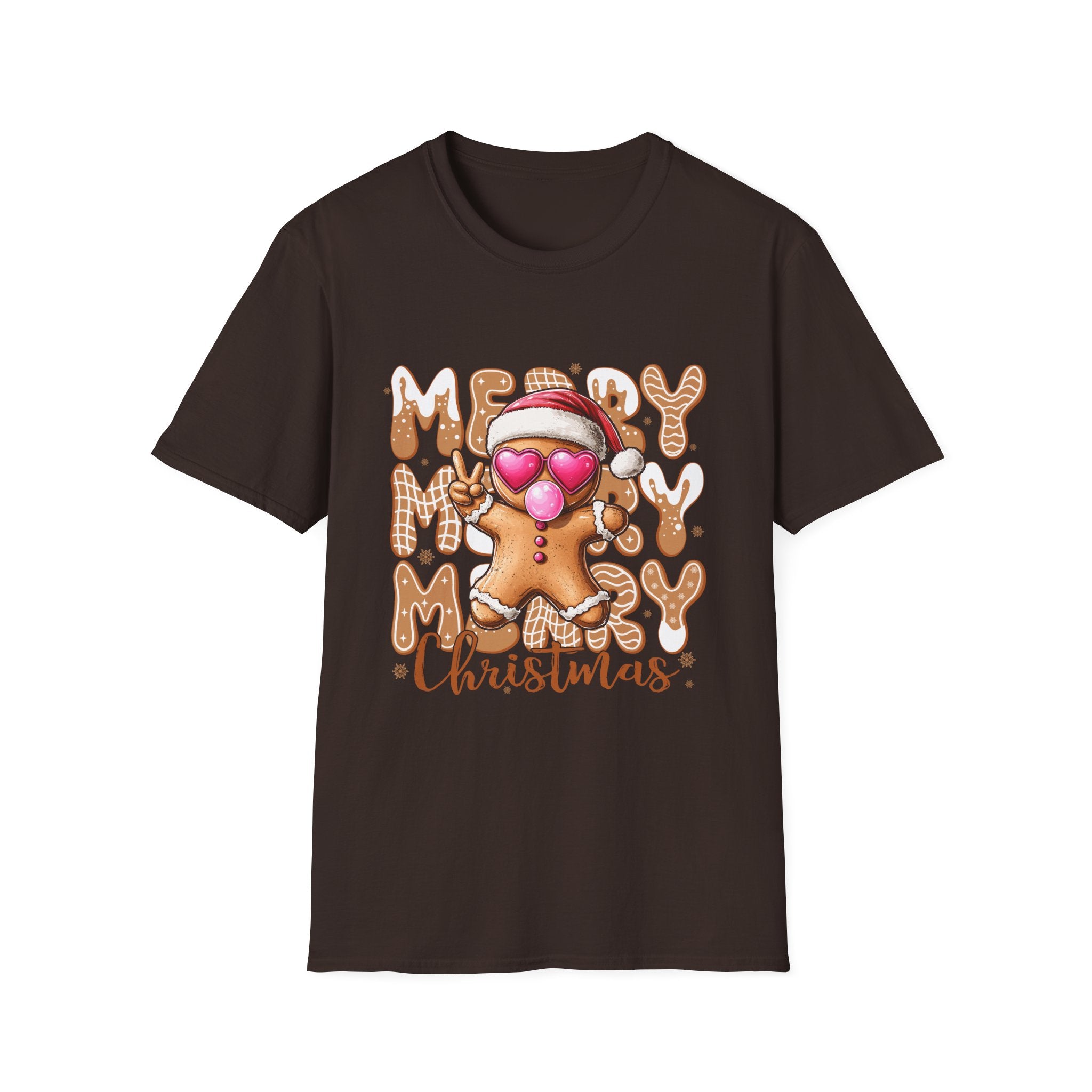 Merry Gingerbread Christmas T-Shirt, Cute Holiday Tee, Unisex Christmas Shirt, Festive Gift, Winter Apparel