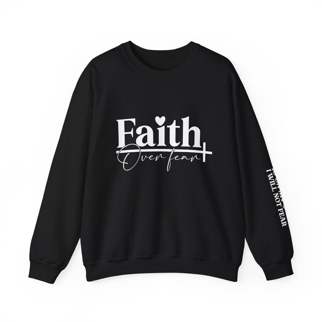 Faith Over Fear Sweatshirt, Inspirational Crewneck, Unisex Relaxed Fit, Motivational Gift, Spiritual Apparel, Faith-Based Fashion