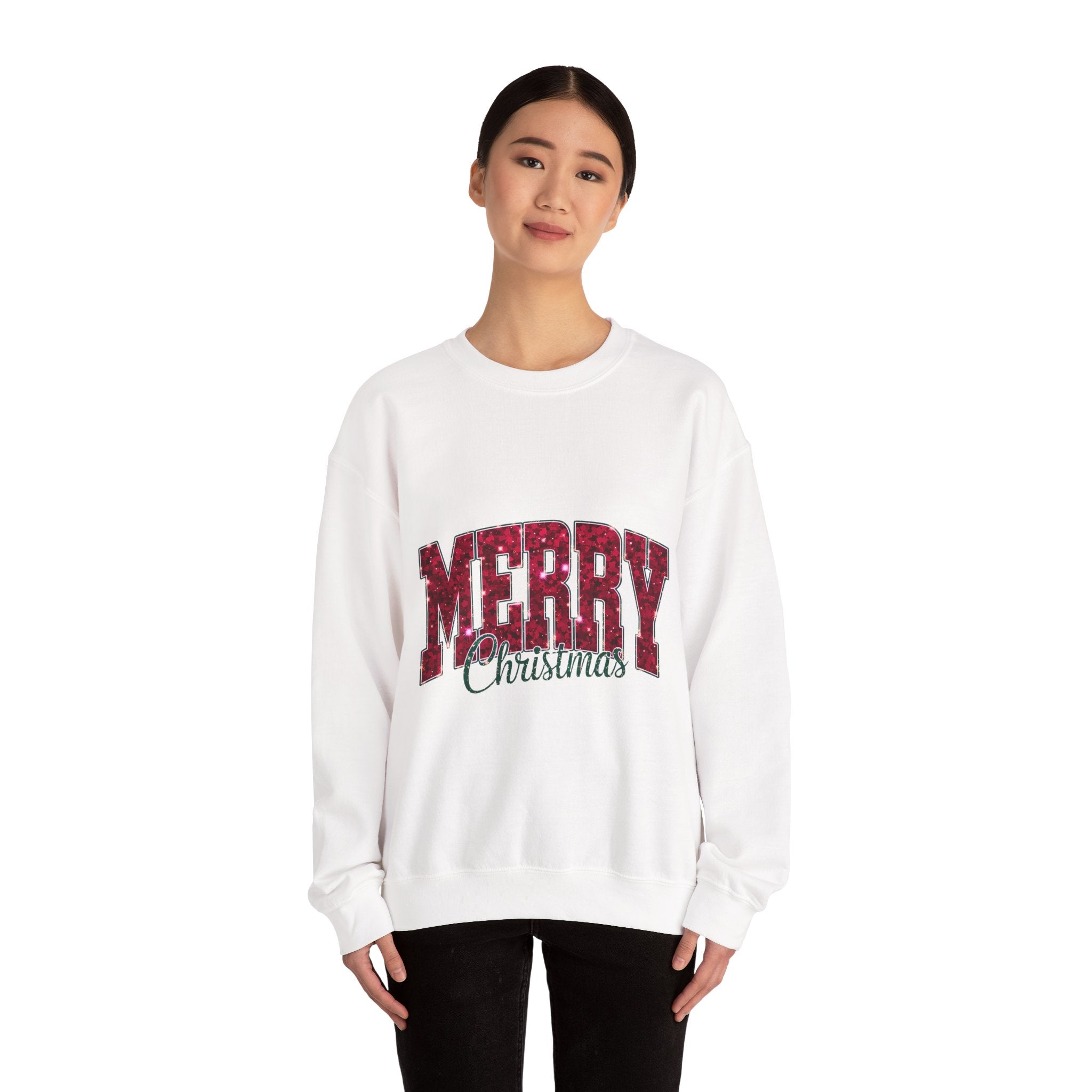 Merry Christmas Sweatshirt, Cozy Holiday Crewneck, Festive Unisex Pullover, Winter Warmth, Gift for Him/Her