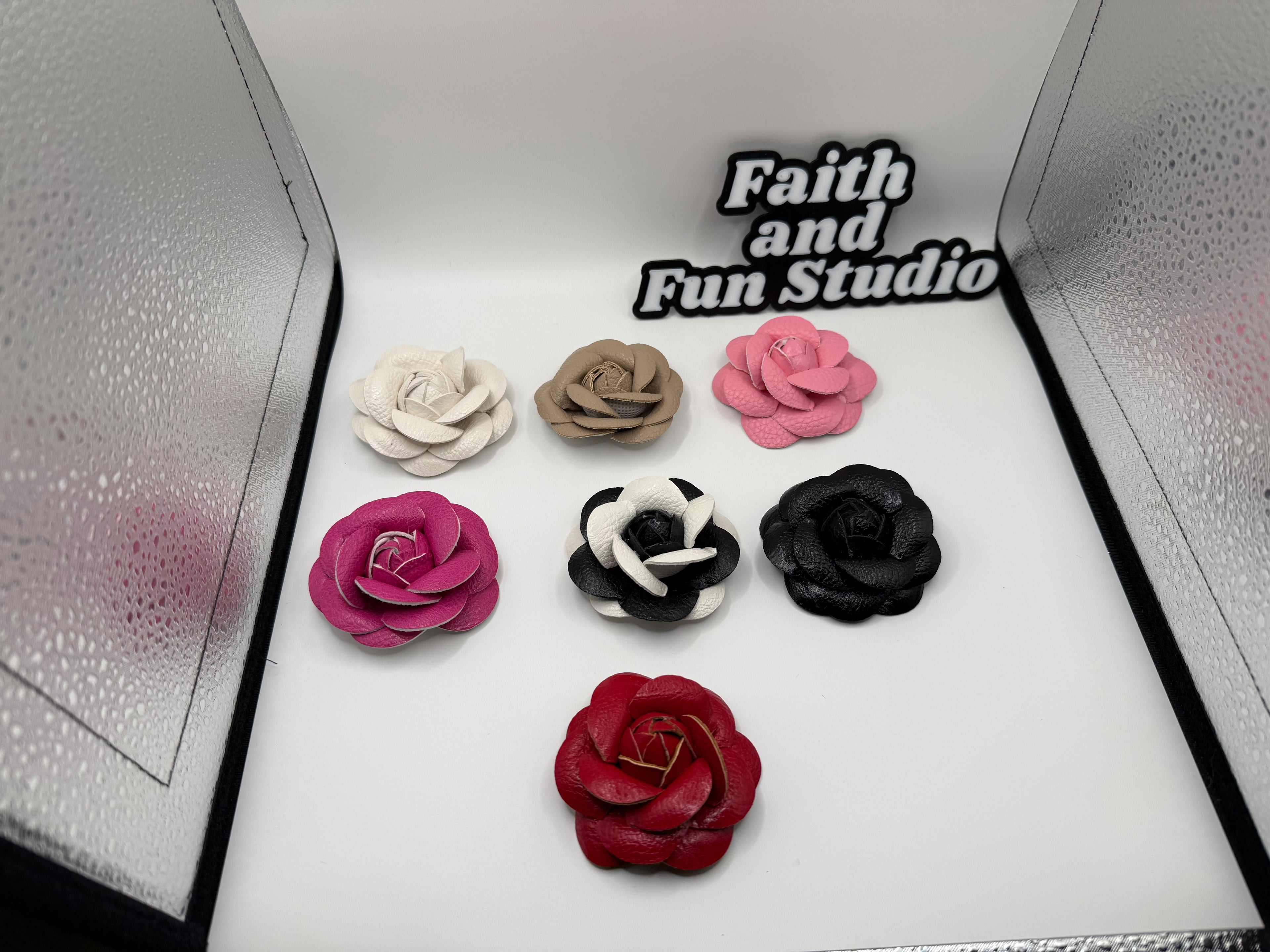 Faux Leather Roses