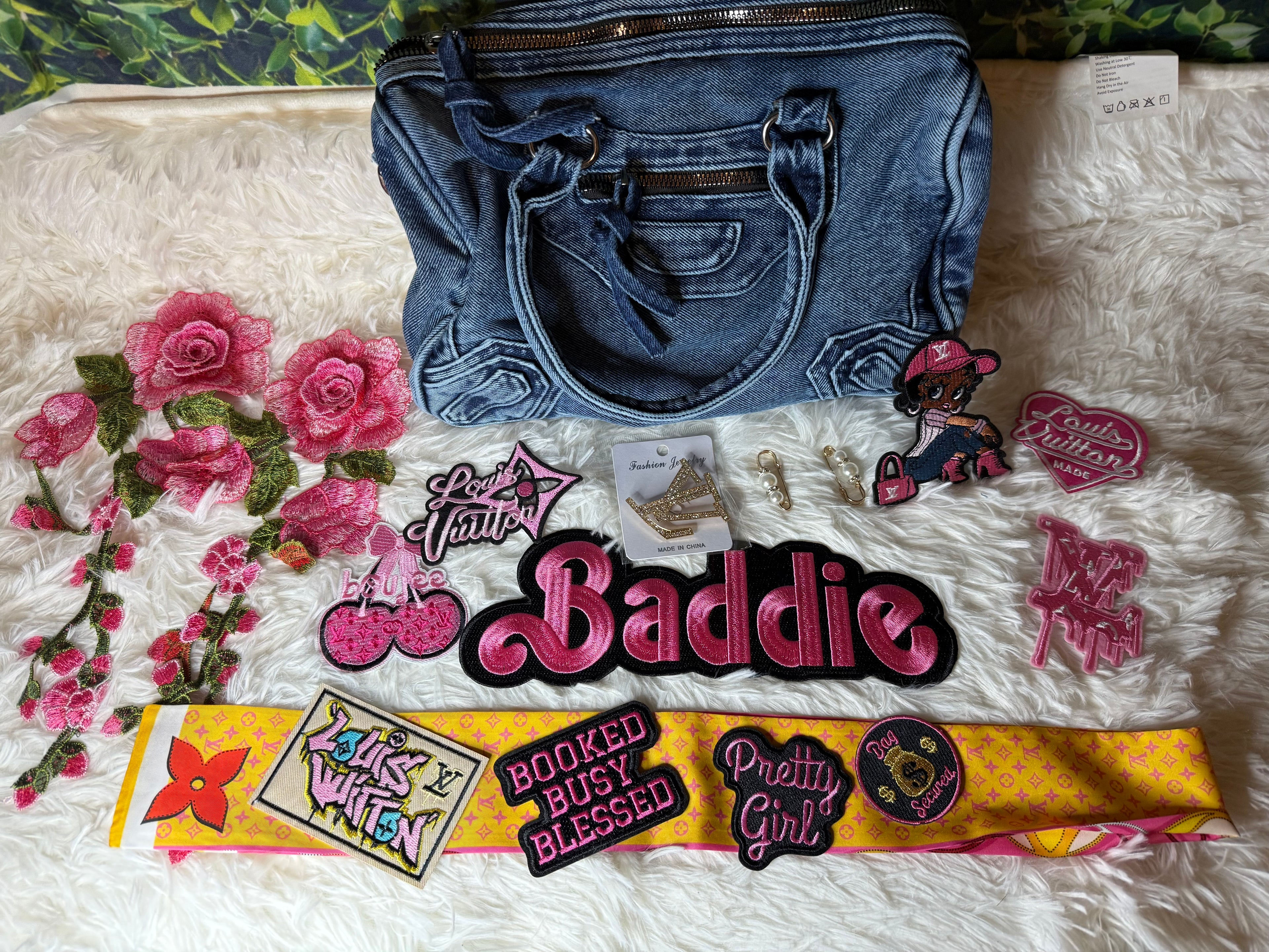 Denim Handbag (just the bag accessories not included)